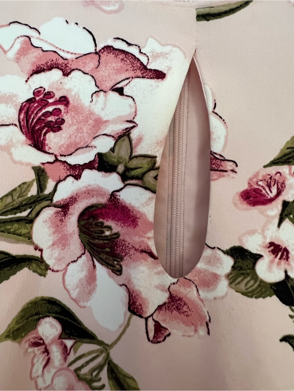 White House Black Market Pink Floral Dress Size 2 - Picture 7 of 11